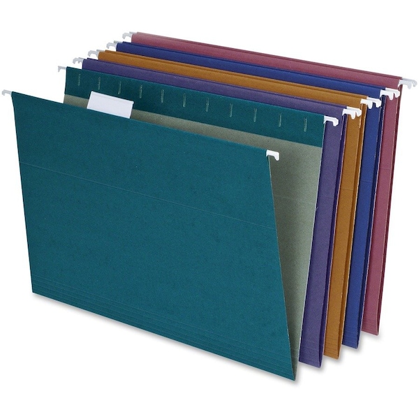 Pendaflex Hanging File Folders, 100% Rcyld, 3/4" Exp, LTR, 20/BX, Jewel, AST PK PFX35117 - main